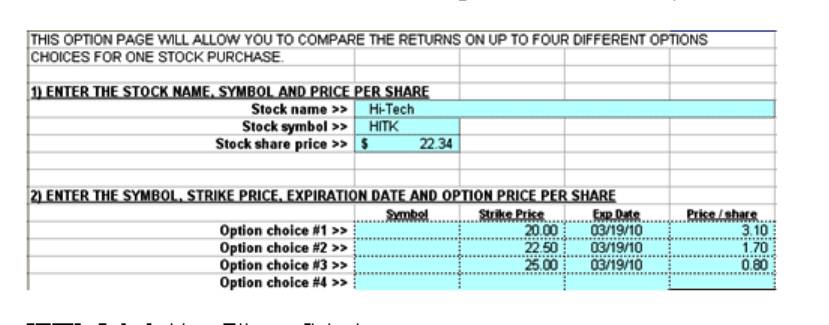 Bk IV- Figure 45 Strike price selection and The Ellman Calculator